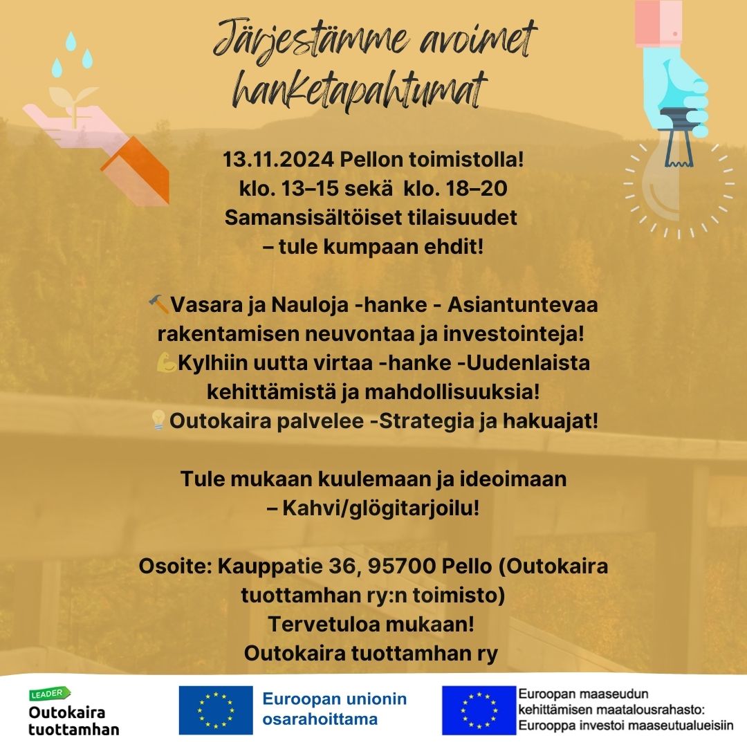 Hanketapahtuma Pellossa 13.11.2024